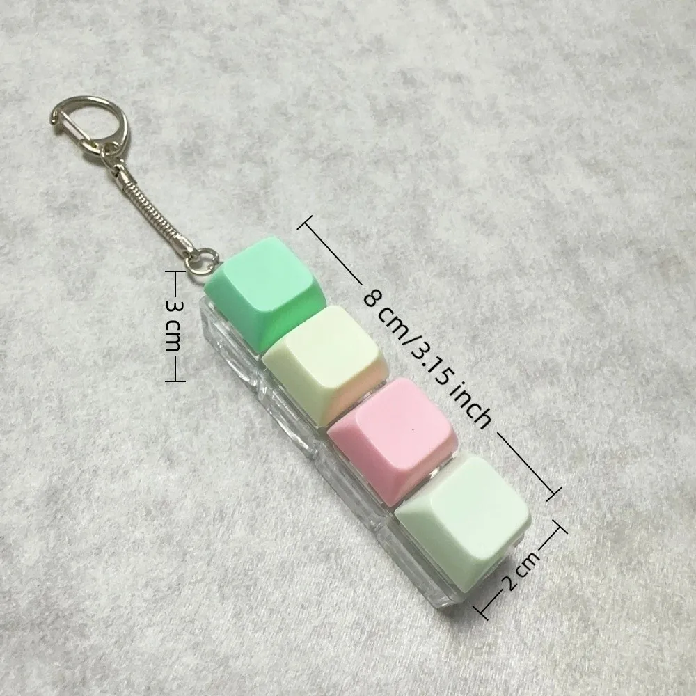 New 2/3/6/9 Keys Keyboard Key Button Stress Relief Fidget Keychain Gadget Keycap Pinch Toy Adult image 6
