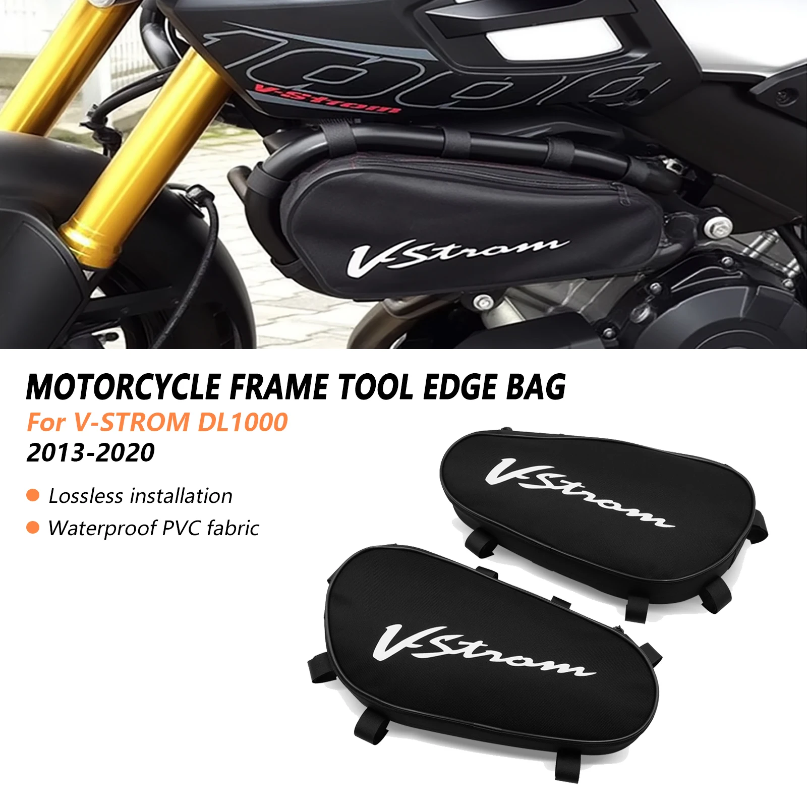 

Frame Crash Bars Waterproof Bag Repair Tool Placement Bag Motorcycle Accessories For V-STROM DL1000 DL 1000 2013-2020 2019 2018
