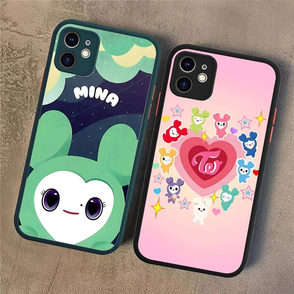 kpop T-Twices For iPhone 11 12 13 14 15 16 Pro Max Plus Matte Translucent Phone Cover - view 2