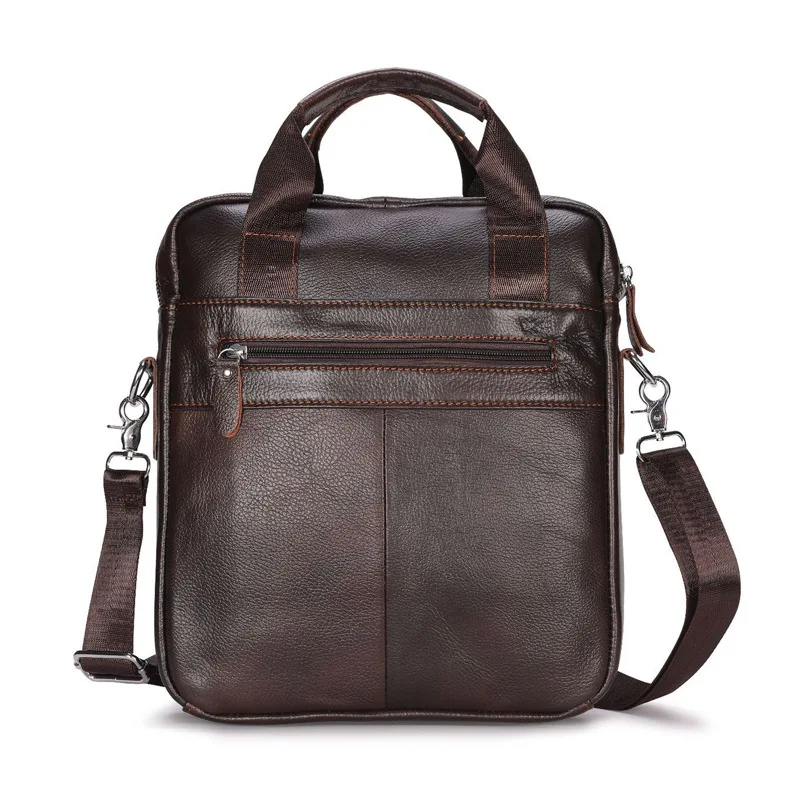 New business casual men's briefcase, top layer of cowhide leather, travel grade leather men's crossbody bag, shoulder bag