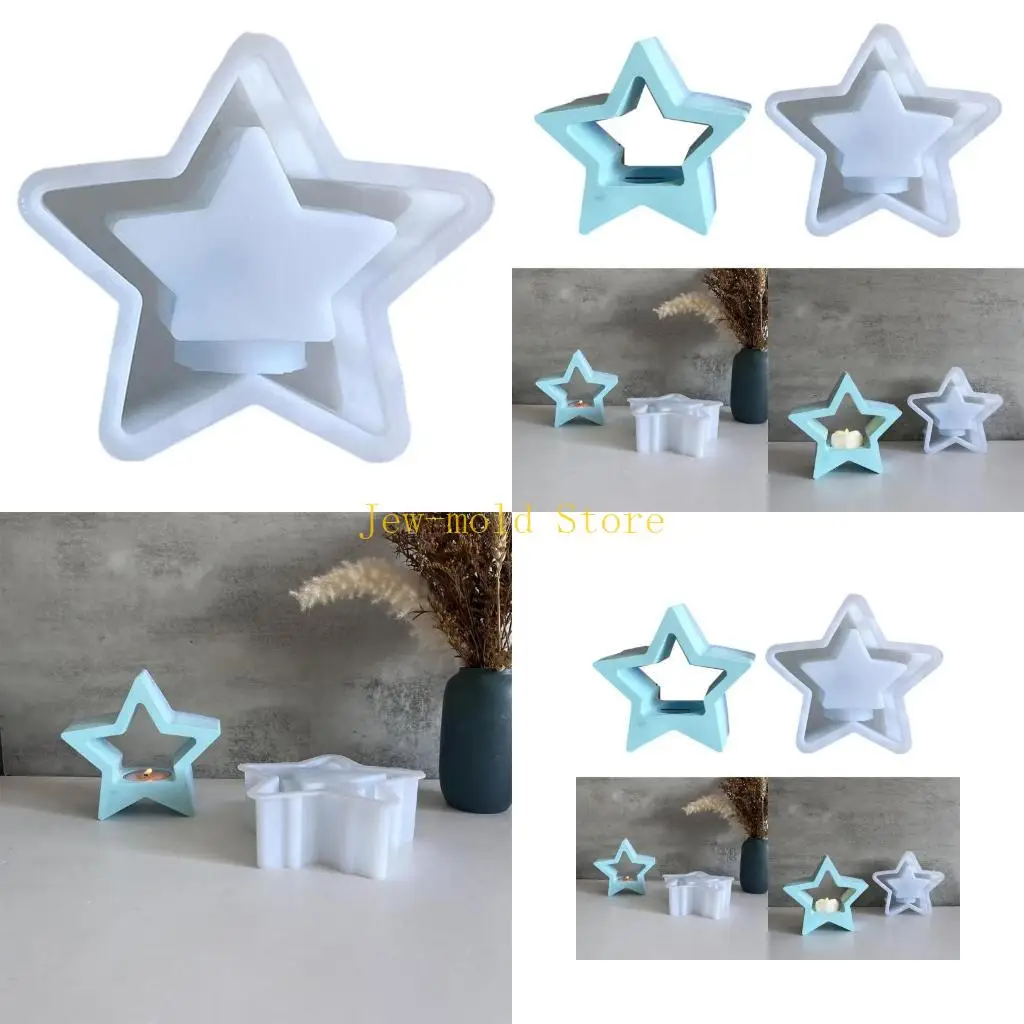 

C71B Portable Silicone Star Holder Mold for Elegant Christmas Table Setting