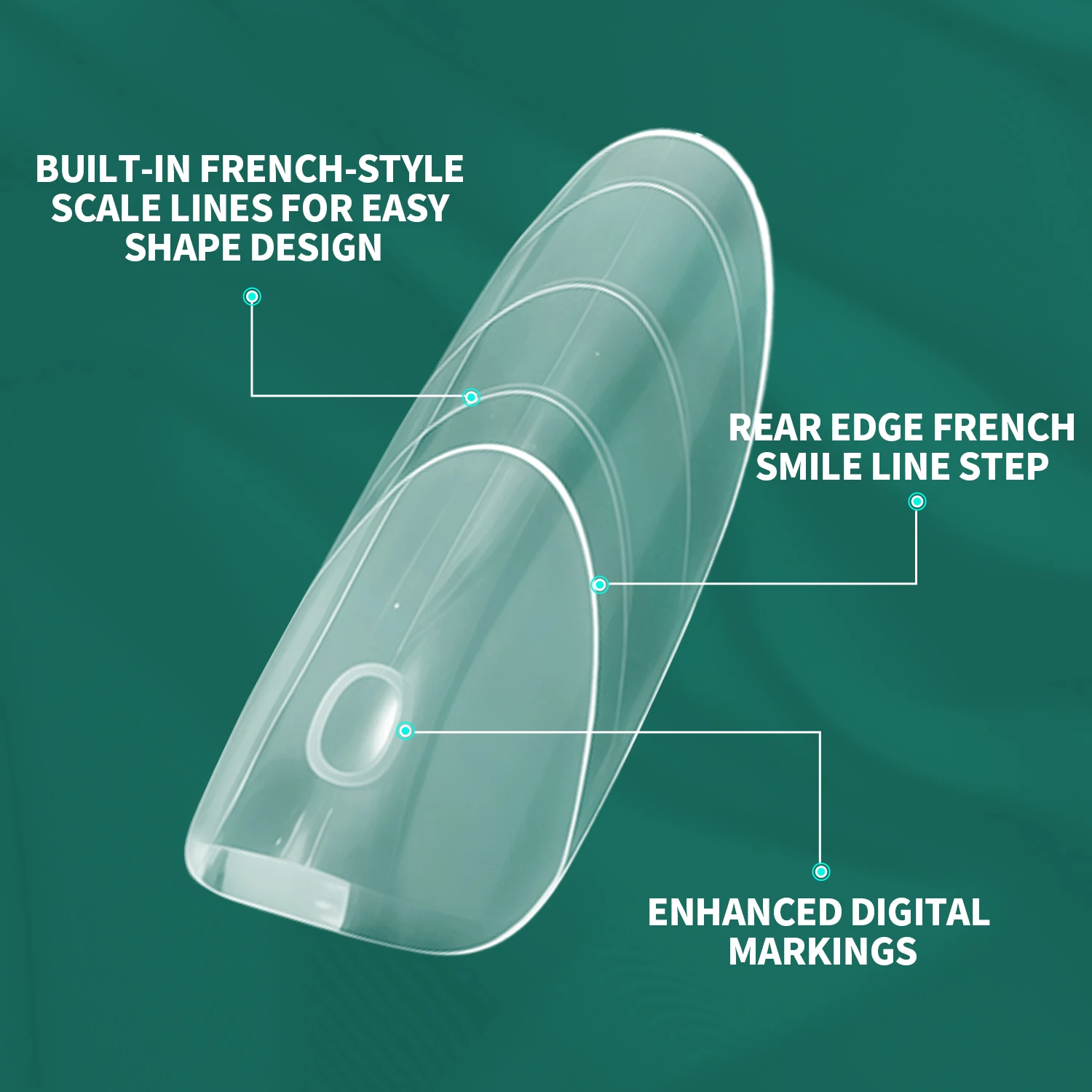 Nailpop 150 قطعة قوالب أظافر مزدوجة الشكل 15 حجم قوالب بناء سريعة فرنسية وردية قابلة لإعادة الاستخدام مسمار علوي بولي تمديد جل تمديد #5