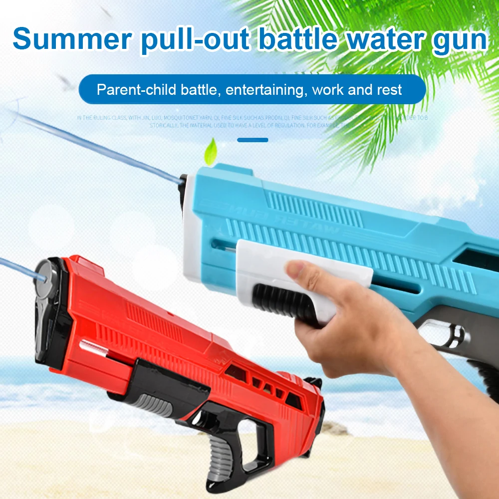 Outdoor Waterpistool Speelgoed Elektrische Hoge Druk Grote Capaciteit Waterpistool Zomer Strand Zwembad Spel Interactieve Kinderen Speelgoed