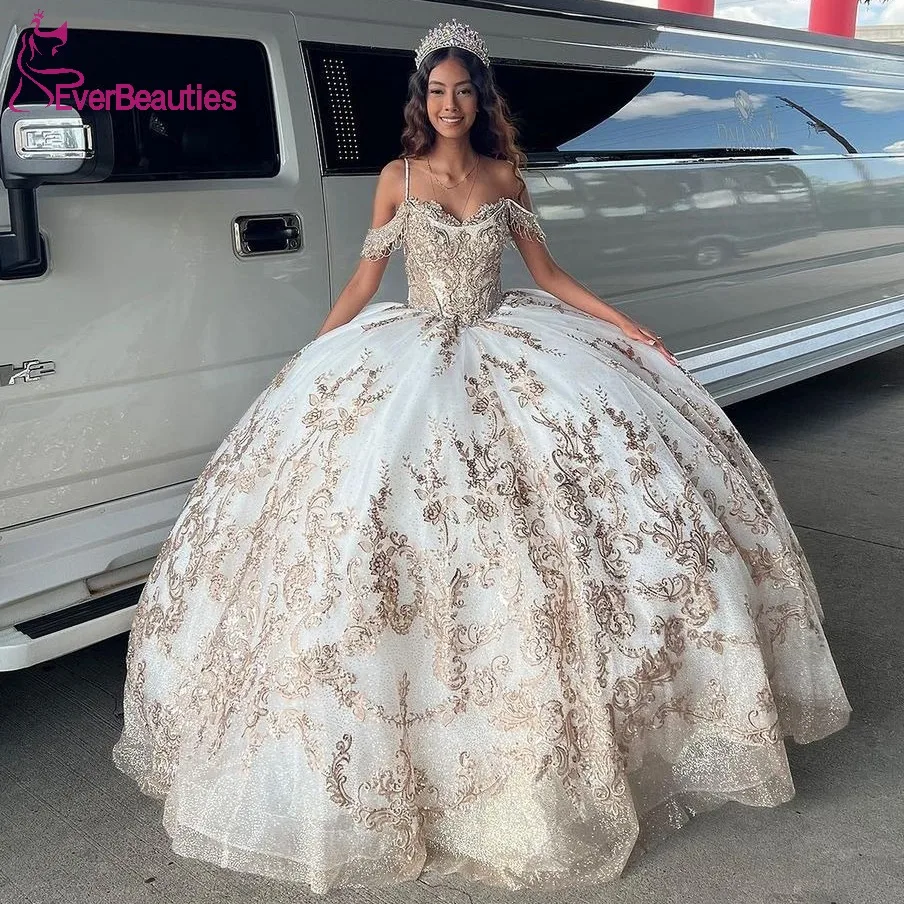 Quinceanera Dress Ball Gown for Juniors Tulle Appliques Off Shoulder 15 Prom Dress Party Dresses Vestidos De 15 Quinceañera