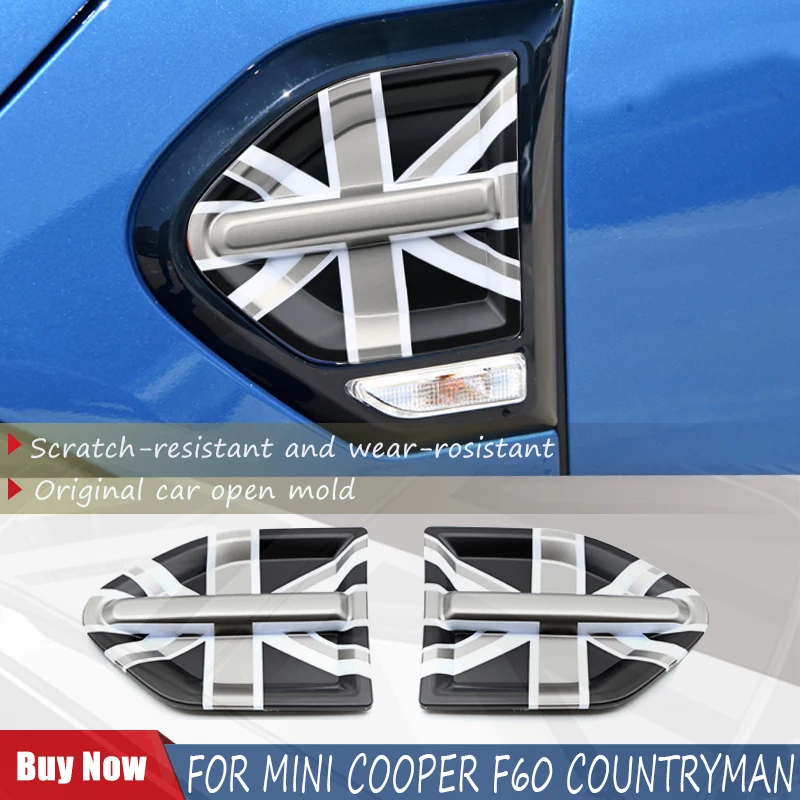 

Union Jack Car Side Plate Fender Stickers Cover Decoration For Mini Cooper F60 Countryman Car-Styling Auto Accessories 2PCS/Set