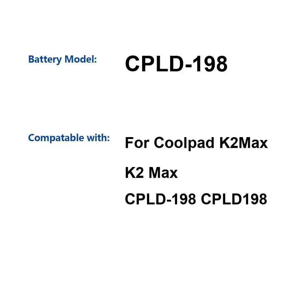 

Аккумулятор мобильного телефона 3000 мАч для Coolpad K2 Max Cpld-198 длительный срок службы