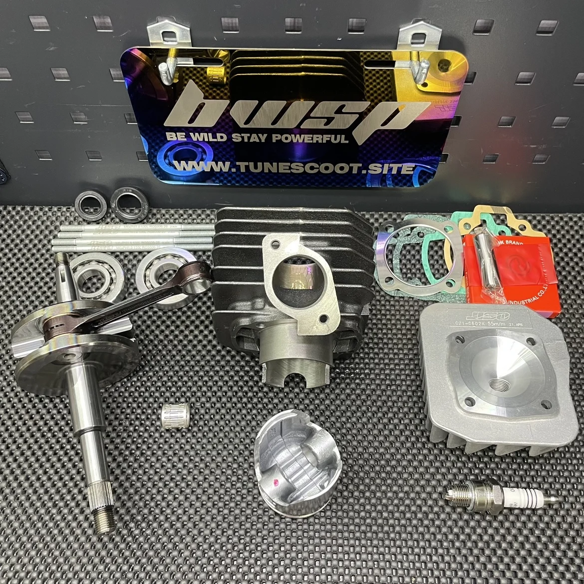 Big Bore Kit 125cc For DIO50 AF18 Air Cooling Cylinder Set 54mm Forged Crankshaft 53mm +4.4 Head BWSP Perfomance Racing Engine