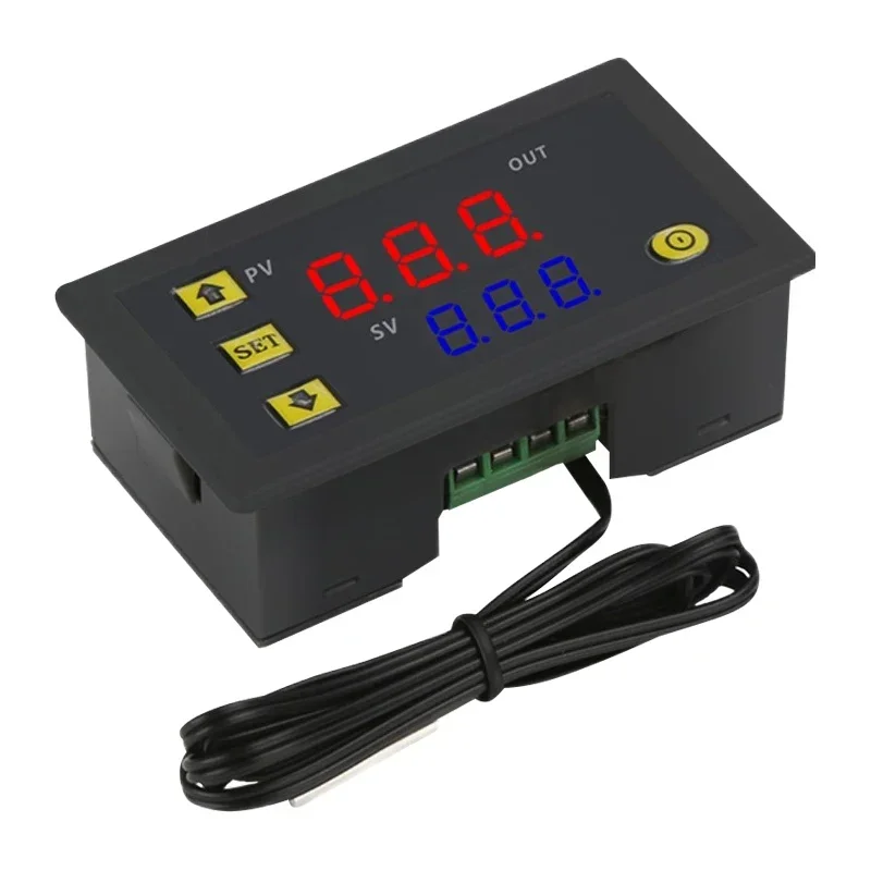 W3230 12V 24V AC110-220V Probe Line Digital Temperature Control LED Display Thermostat Heat Cooling Control Instrument