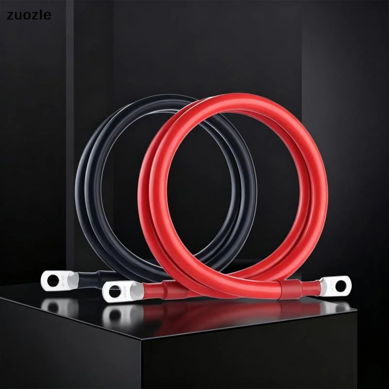 exquisiteBattery Connection Cable With M8 M10 Terminal RV Pure Copper Core Inverter Battery Connection Wire 15/30CM