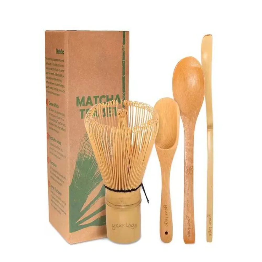 100% Natural Bamboo Bamboo Matcha Whisk Set Natural Color Handmade Japanese Matcha Tea Article Traditional Bamboo Tea Set