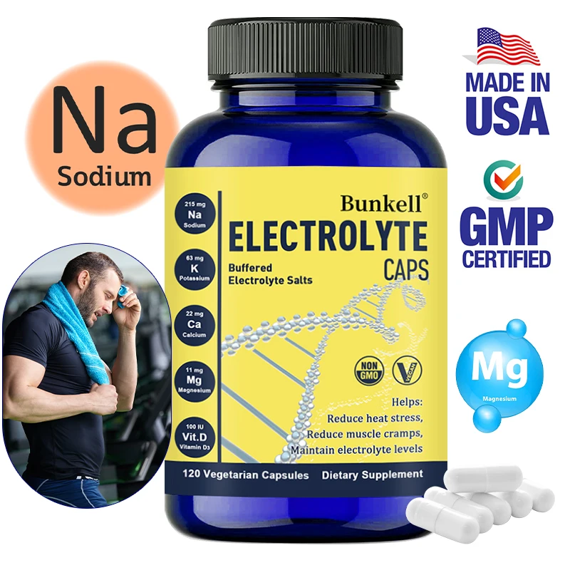 Premium Electrolyte Capsules, Natural Trace Mineral Complex, Support Electrolyte Balance, Energy & Sports Body Conditioning