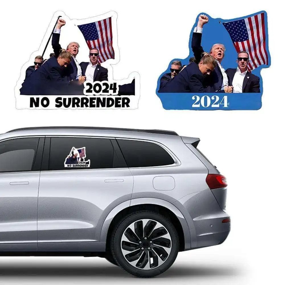 Never-Surrender Car Decals Fight Fist 2024 Stickers Decals 2024 President Stickers USA Sticker Rally S9G2