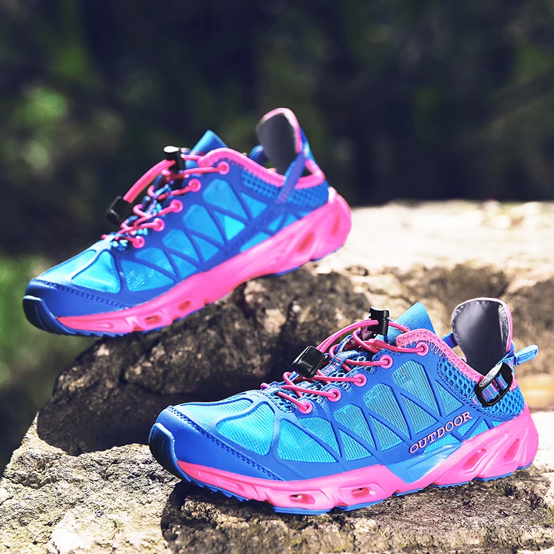 

Summer Men's Hiking Shoes Breathable Mesh Wading Shoes Women Outdoor Non-Slip Trekking Shoes Man Sneakers zapatillas de deporte