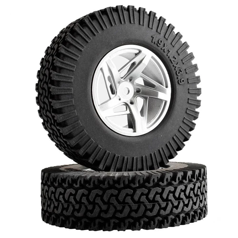 

RC Rim01-T134 Plastic Whee l&1.9inch Rubber 98mm Tires 4P For HSP 1:10 Climbing Car