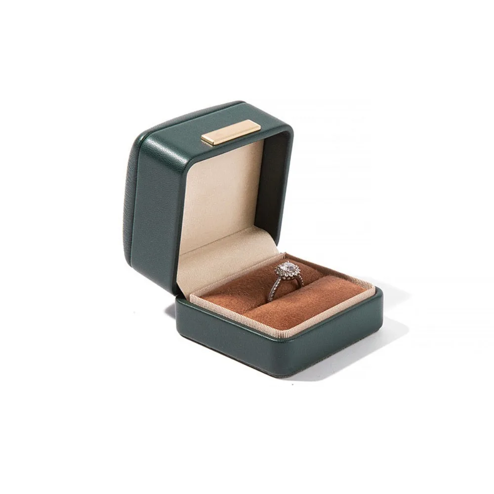 PU Leather Jewelry Packaging Box with Gold Buckle