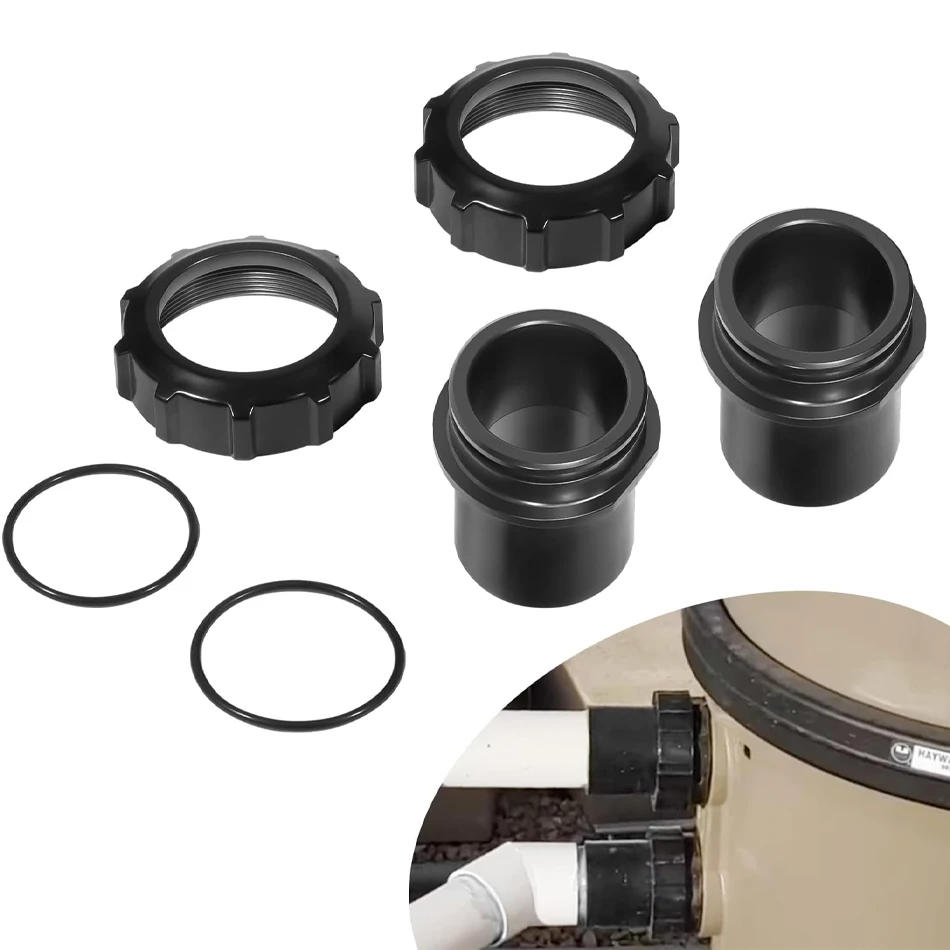 

TML 270100 Black Valve Adaptor Replacement Kit for Quad and FNS Plus Pool and Spa D.E. Filters/Spa Cartridge Filters