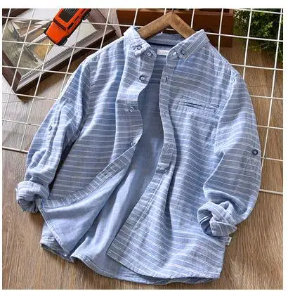 The boy\'s fashion comfortable linen shirt