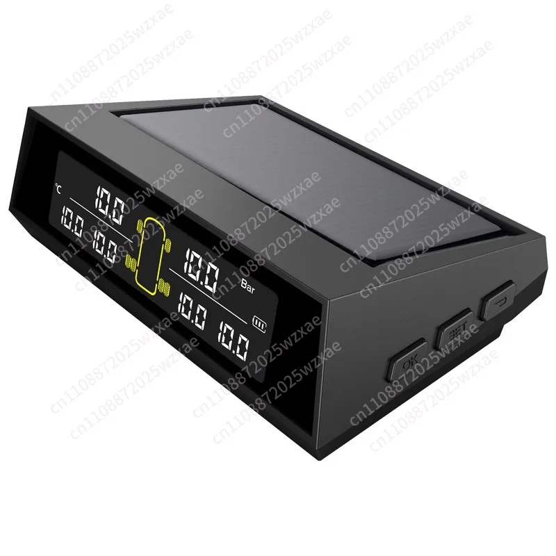 Solar wireless truck universal sensor tire pressure system 6 wheels built-in TPMS tire monitoring