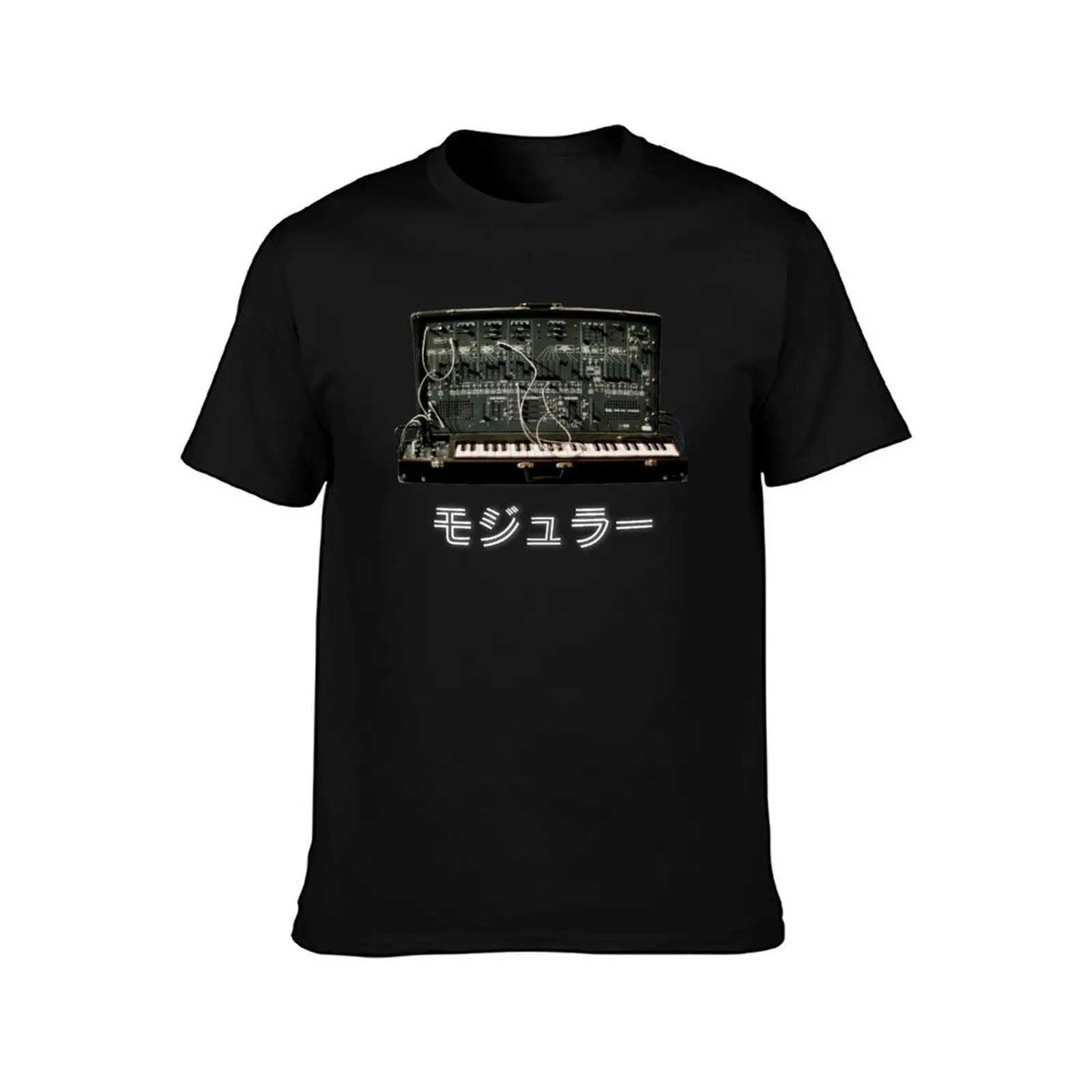Vintage Analog Synthesizer - Japanese MODULAR T-Shirt Basic Casual Wear Short Sleeve Top T-Shirt