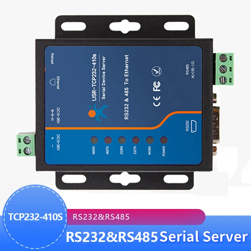 

USR-TCP232-410S ModBus RTU Converters support DNS DHCP RS232 RS485 SERIAL TO ETHERNET TCP/IP MODULE