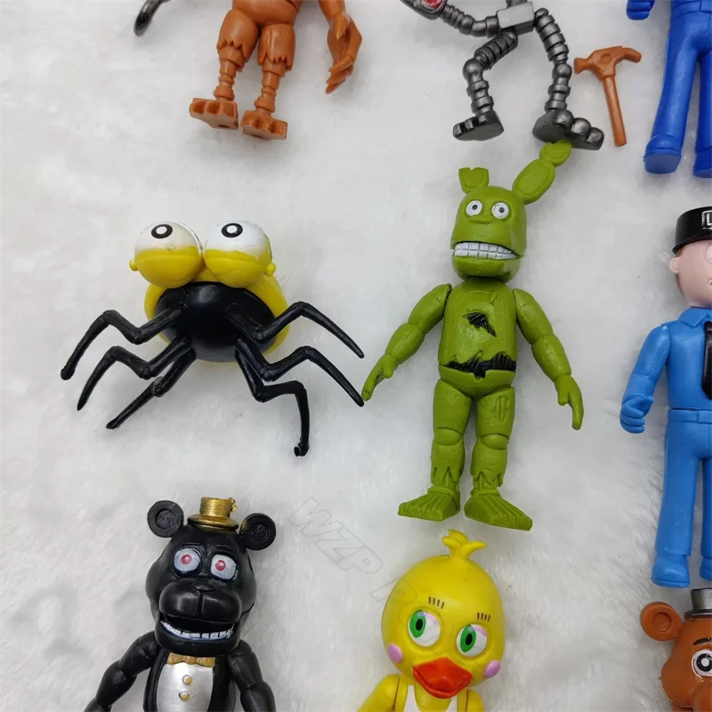 12 Pcs/set Game Midnight Toy Bear Toy Funtime Foxy Sister Location Horror Gam Model Light Movable Toys