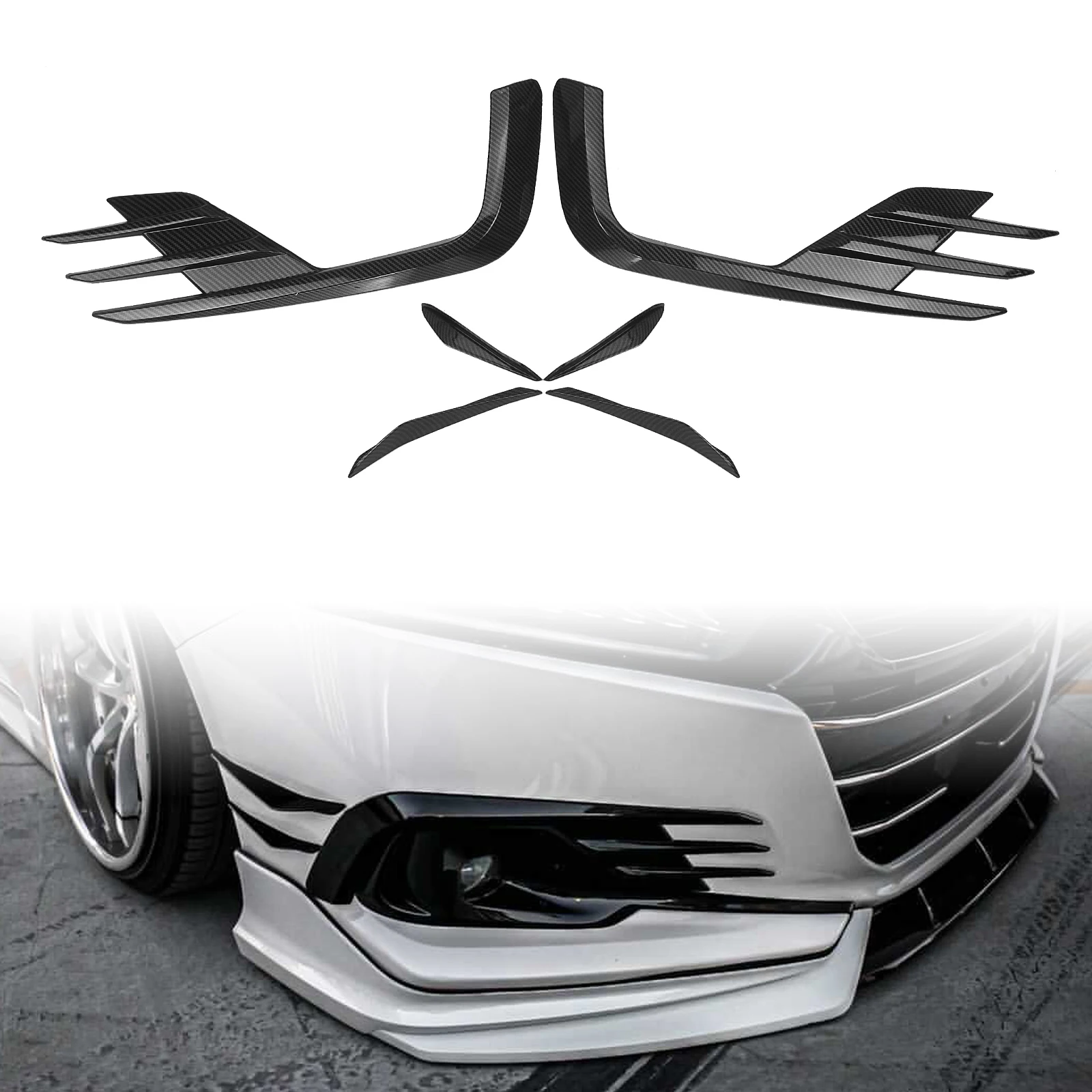 Car Fog Light Air Vent Intake Trim Front Bumper Side Lamp Cover Frame For Honda Accord 2021 2022 YOFER