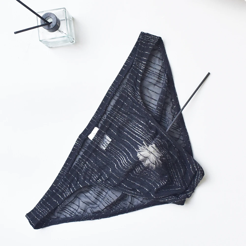 

Men Sexy Briefs Erotic Mesh Sheer Ultra-Thin Underwear U Convex Pouch Elastic Transparent Sexy Adult Man See Through Underpants