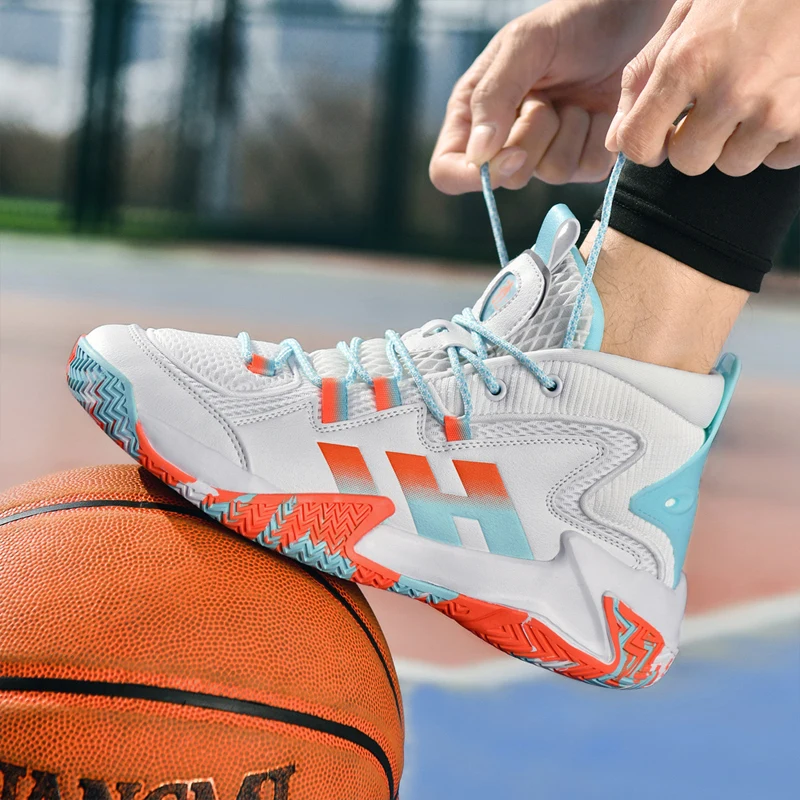 

Sports and leisure shoes, men's shoes, marathon oversized air cushioned shoes, fly woven all season rubber, wear-resistant, anti