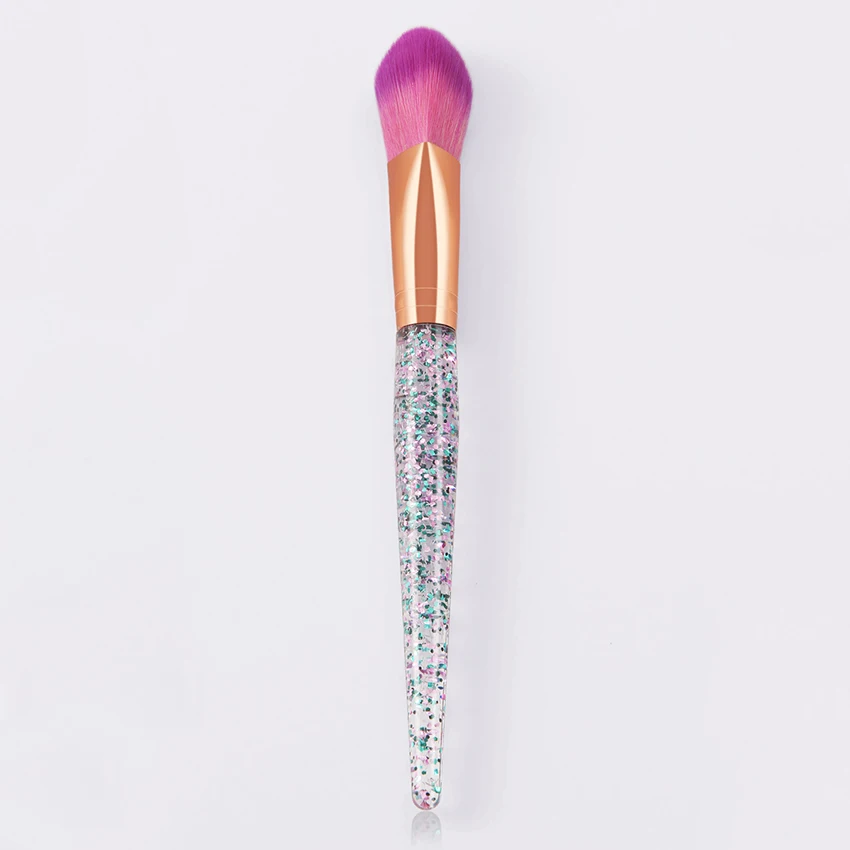 Saiantth Enkele Nieuwe Conische Vlam Brush Up Kwasten Deeltjes Clear Candy Eenhoorn Cosmetische Tool Facial Blush