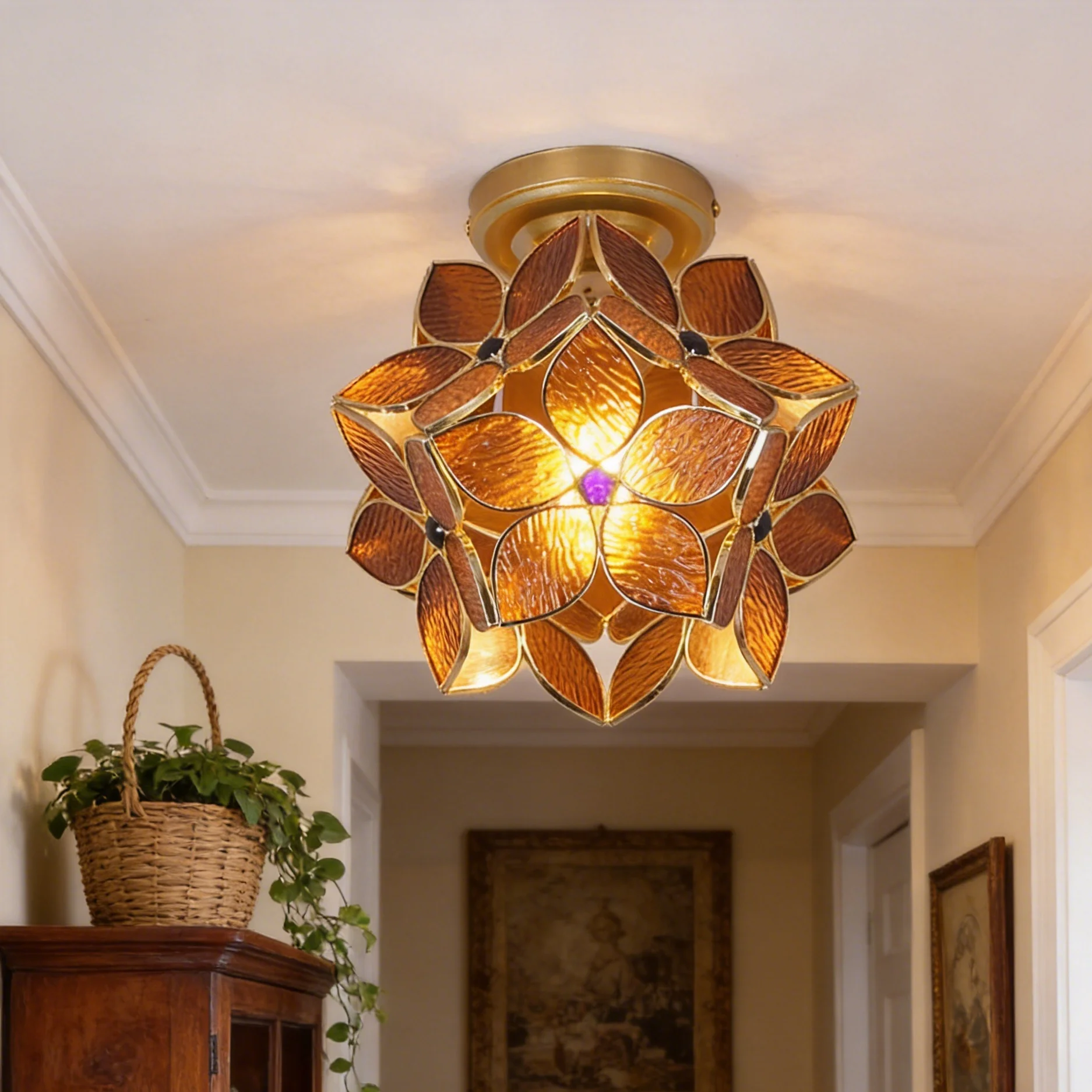 Nordic Petal Ceiling Lights For Hallway Aisle Corridor Bedroom Kitchen Villa Restaurant Gallery Living Room Indoor Home Fixtures