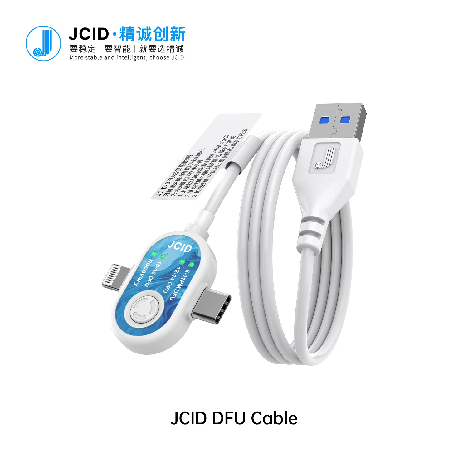 JCID DFU Cable For iPhone 8-16 series No Button No Disassembly Deep Flashing Engineering Cable IOS System Recovery Repair Tool