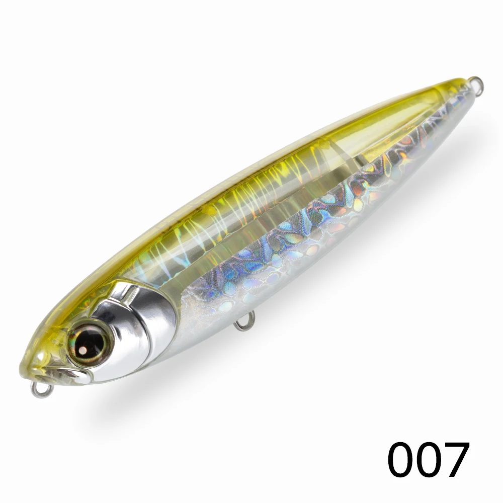 D1 Topwater 3DR Bleistift Angelköder 80mm/100mm Walk The Dog Oberflächenköder Reflektierender schwimmender Köder für Seebarsch-Angelgerät