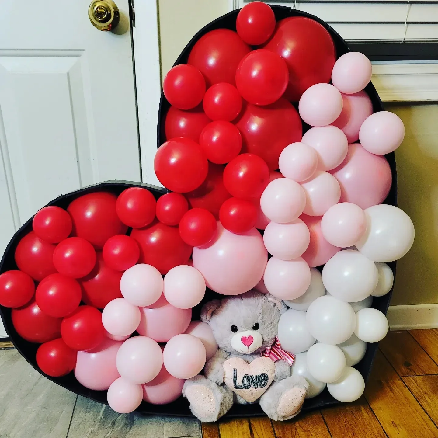 Big Love Heart Mosaic DIY Giant Balloon Frame Valentines Day Stand Filling Box  Anniversary Wedding Birthday Party Decorations