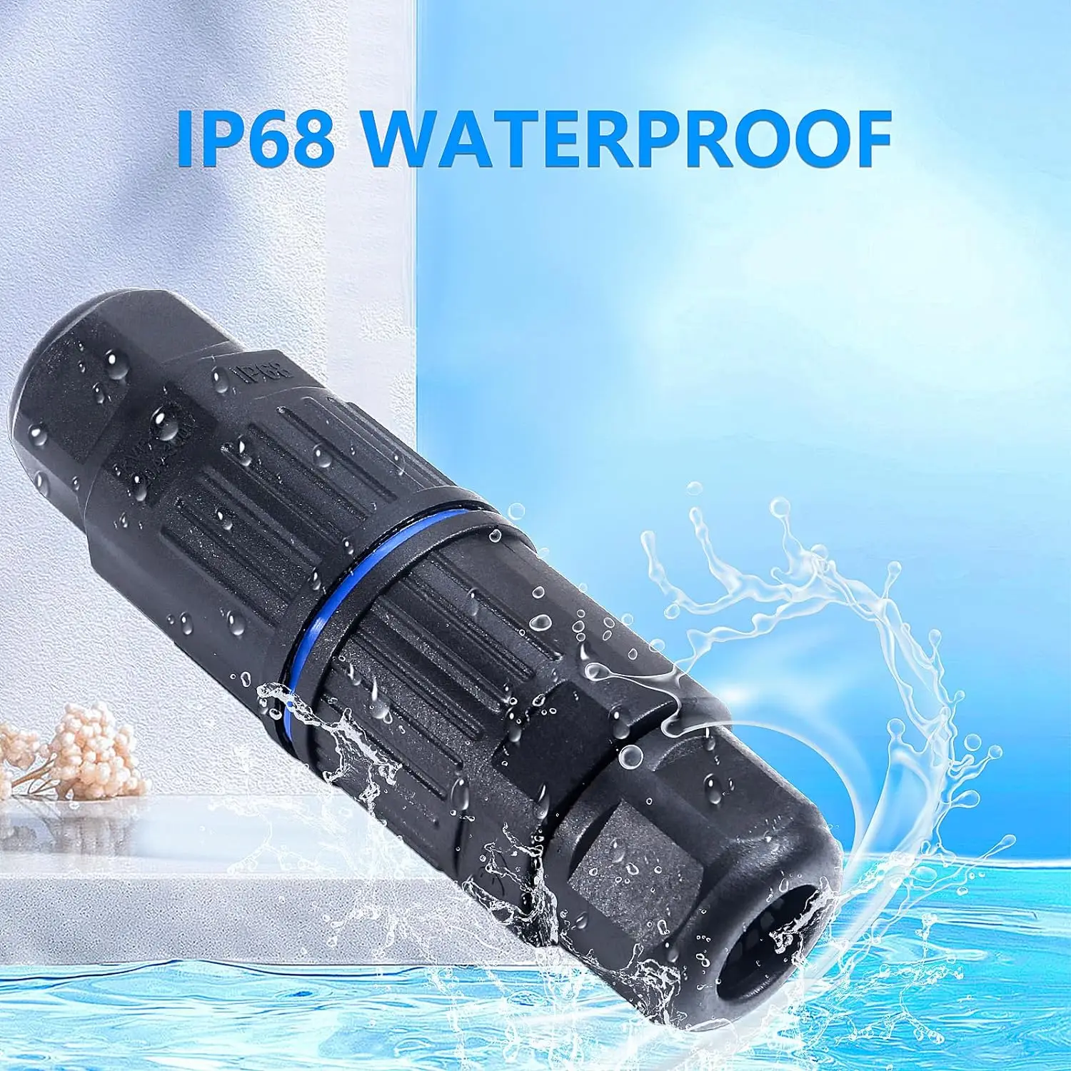 Outdoor IP68 Waterproof Electrical Cable Connector 3 Way Junction Box with Replaceable Lever Wire for Secure Wire Connections