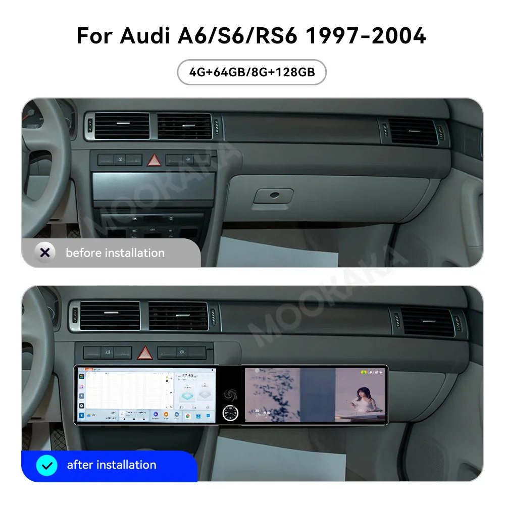 Touch Screen Car Radio For Audi A6 S6 RS6 1997-2004 Android GPS Automotive Multimedia Auto Radio Stereo Receiver Head Unit