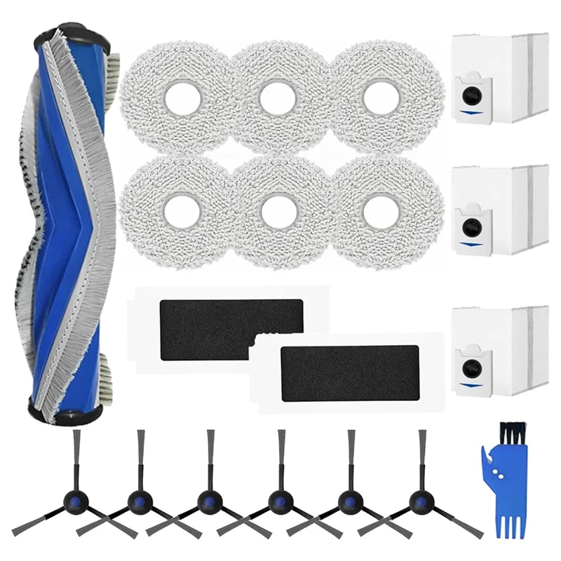 【توصيل سريع】لـ ECOVACS DEEBOT T30S مشط جهاز آلي لتنظيف الأتربة فرشاة جانبية رئيسية فلتر Hepa ممسحة أكياس الغبار القماشية #4