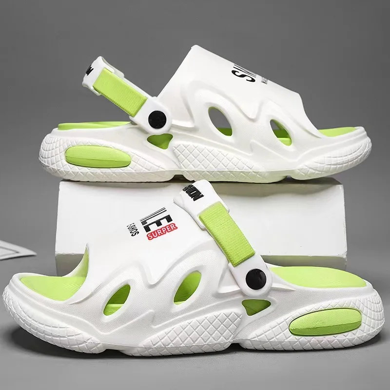 

Unisex Platform Slippers 2025 Summer Comfortable Breathable Beach Sandals Outdoor Men's Designer Casual Non-slip Flip Flops New