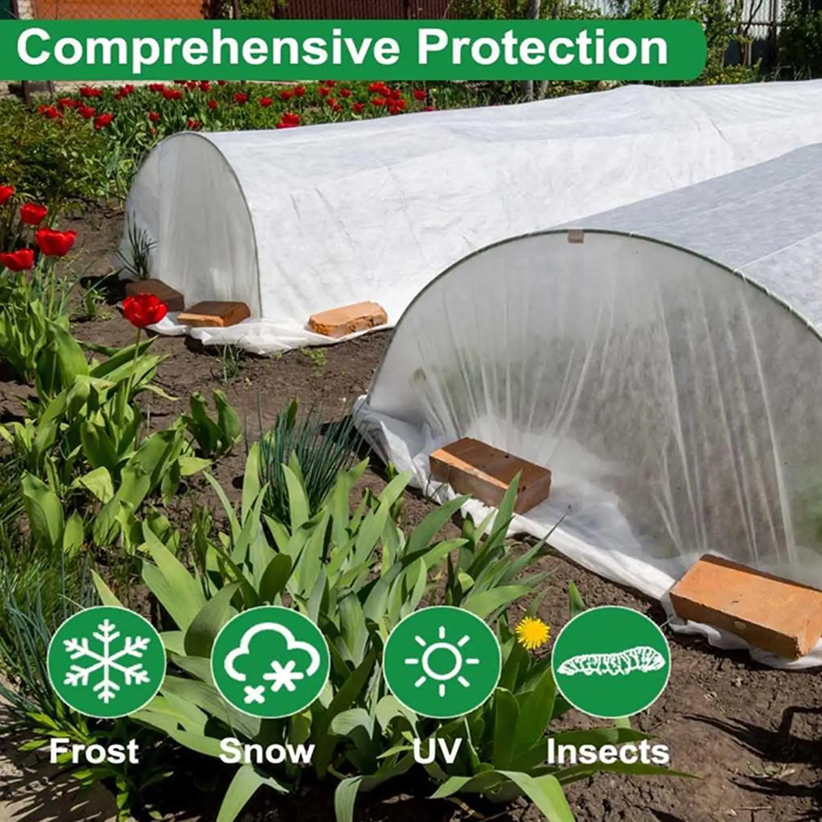 

Plant Covers Freeze Protection Reusable Row Frost Blankets Cold Proof Sun Shade Protector Blankets For Farm Outdoor Orchard Tree