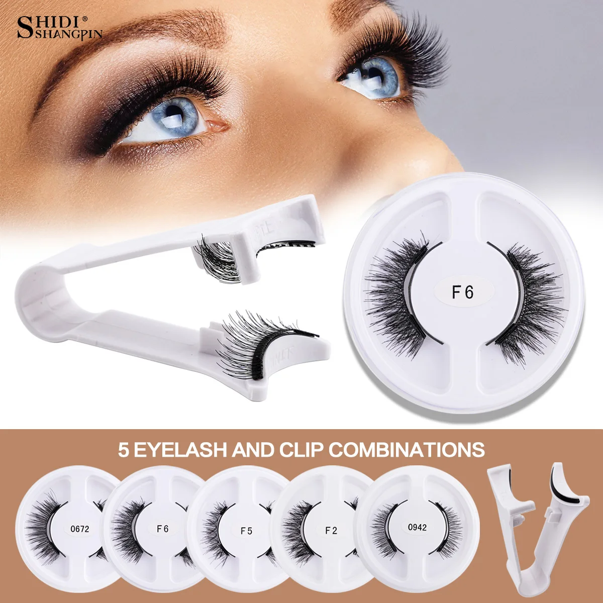Kit de pestañas magnéticas 3D con pinzas, rizador Natural, pestañas postizas magnéticas suaves, No necesita pegamento, maquillaje esponjoso y reutilizable, 5 pares