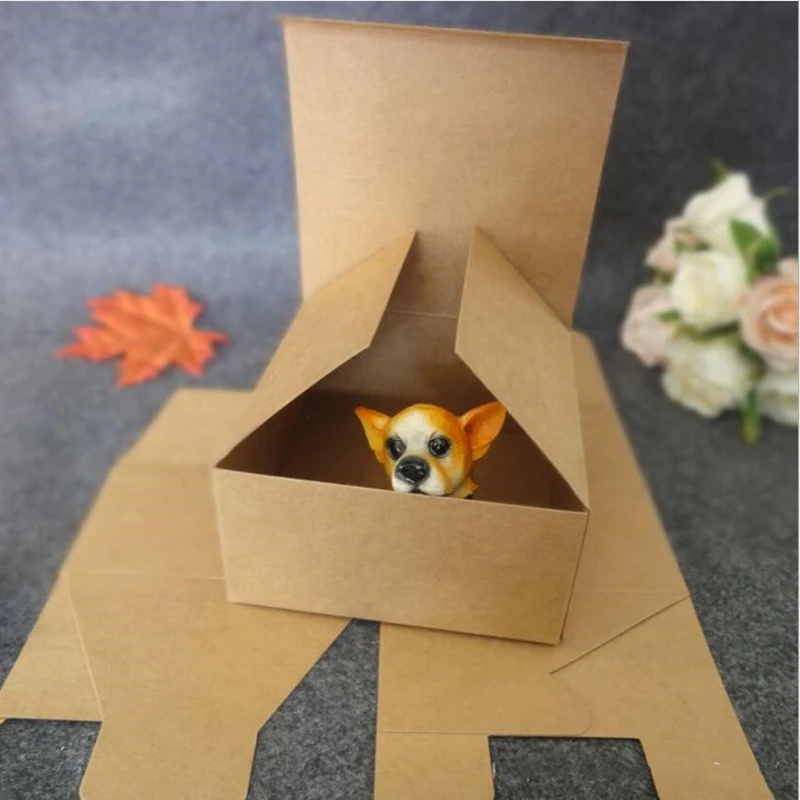 10pcs Flat Type 350gsm Papercard Kraft Box For Masks/postcards/photos/envelope/phone case Packaging Paper Box