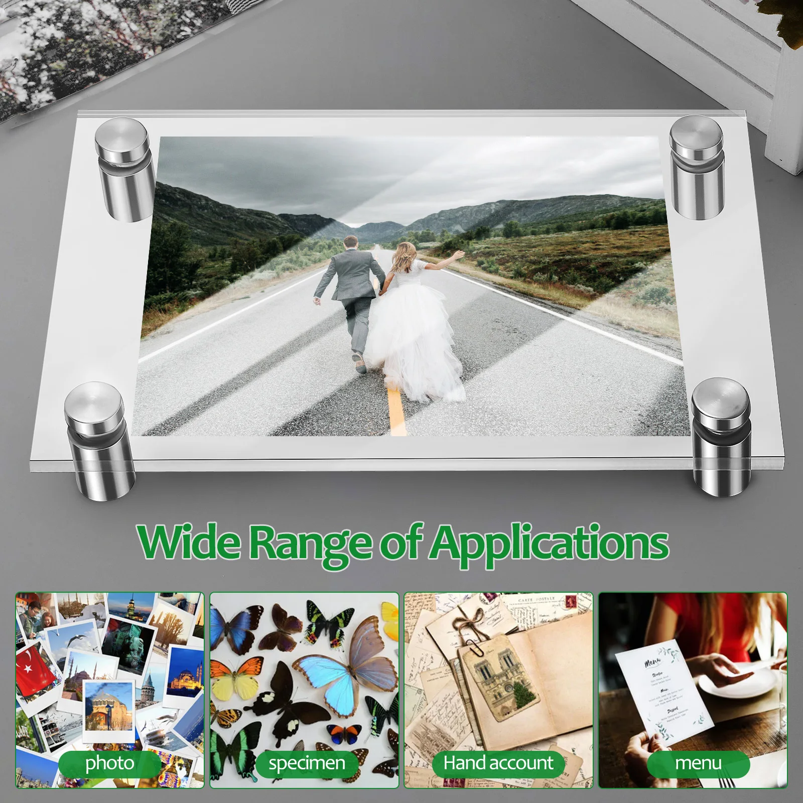 

1 Set Acrylic Picture Frame Clear Transparent Modern Desktop Photo Display For Home Office Wall Table Decor Clear Acrylic Frames