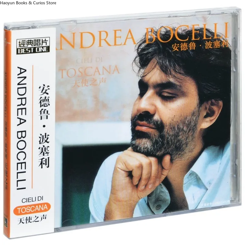 Andrea Bocelli CD, 《CIELI DI TOSCANA》, 1 CD, CD pop, Album ini berisi total 14 lagu.