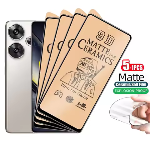 1-5PCS Matte Ceramic Film For POCO F6 F5 F4 M6 M5 M4 M3 Pro 5G HD Screen Protector For POCO X6 X5 X4 X3 Pro C65 Not Glass Film