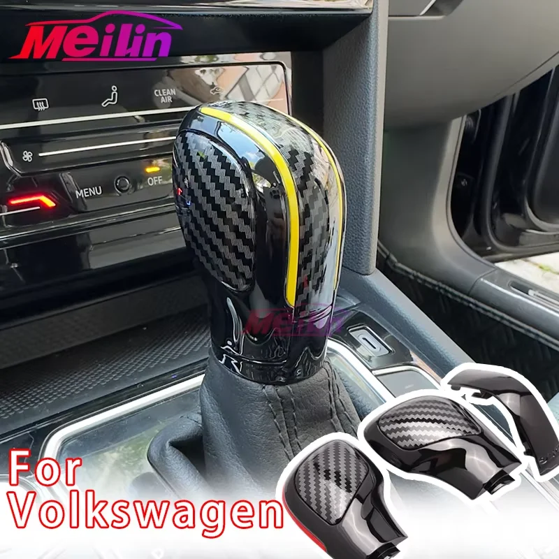Suitable for Volkswagen Golf 7 GTI R Tiguan Passat B7 B8 CC model carbon fiber water transfer printing DSG gear lever