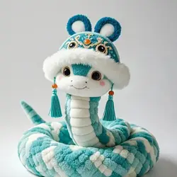 2025 Snake Year Doll Elegant Snake Year Mascot Lion Dance Good Luck Cute Chinese Style Plush Toy Ornament Gift For Best Friends