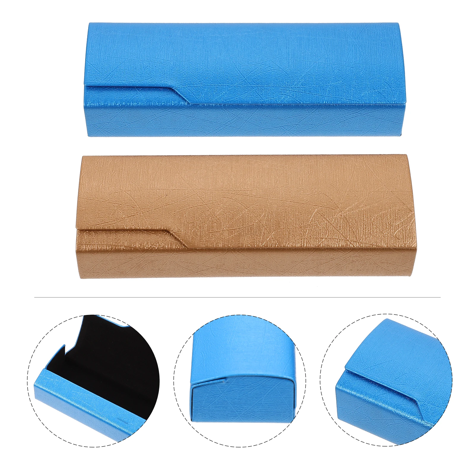 

2pcs Glasses Storage Box Lightweight Portable Eyeglass Case for Men Sunglasses Spectacle Container Quality Material Gift