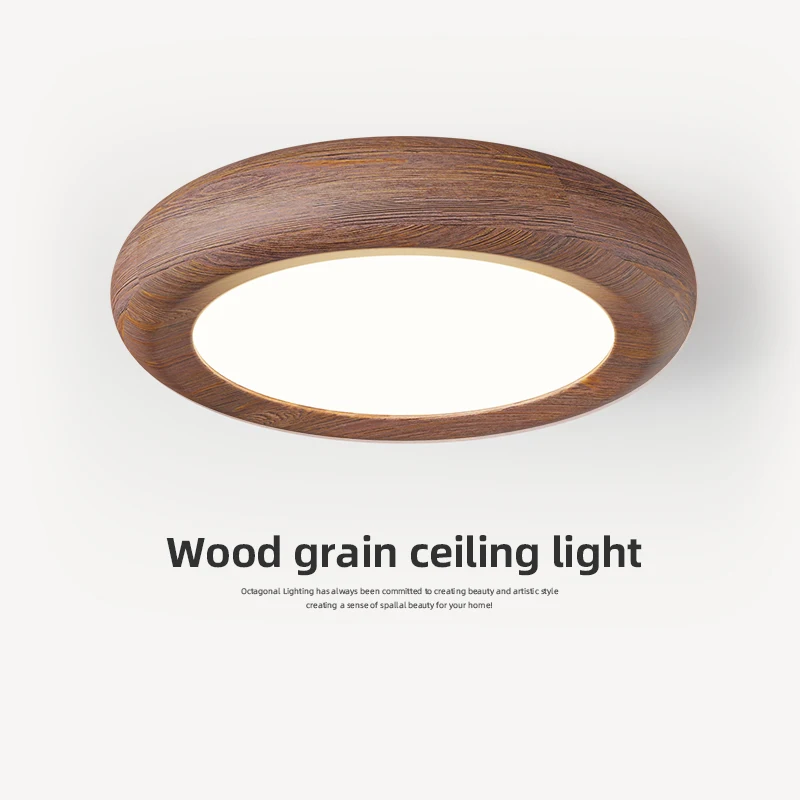 

Wood Grain Retro LED Ceiling Lamp Balcony Hallway Lights Nordic Modern Home Decor Aisle Cloakroom Bedroom Ceiling Pendant Lamp