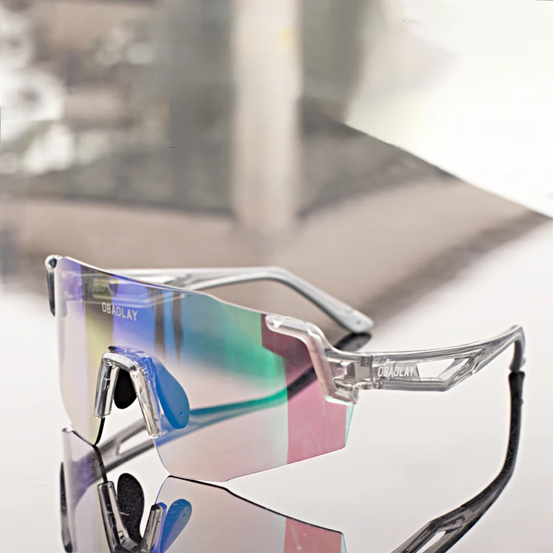 Okulary rowerowe fotochromowe z ochroną UV i zmianą koloru, sportowe okulary do biegania, na rower szosowy, dla kobiet i mężczyzn.