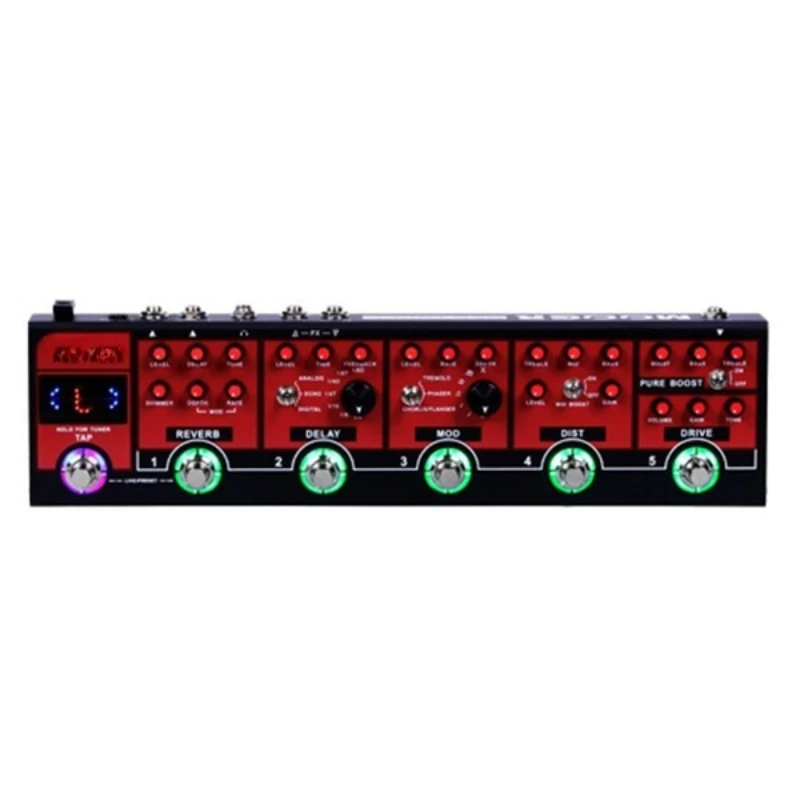 Red Overload Distortion Excited Time Delay Reverb Chorus Vibrato