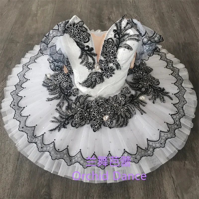 

New Coming Professional High Quality Women Adult Competition Performance Wear Girls Black White Swan Lake Ballet Tutu Costumes